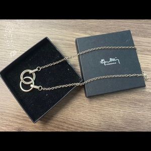 Efva Attling love knot 925 Twosome silver necklace